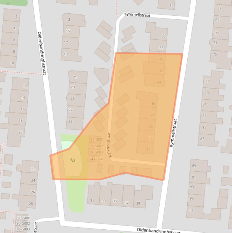 Kaart van postcodegebied 7907CS.