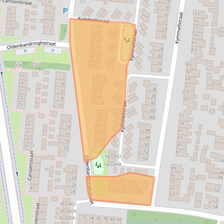 Kaart van postcodegebied 7907CT.