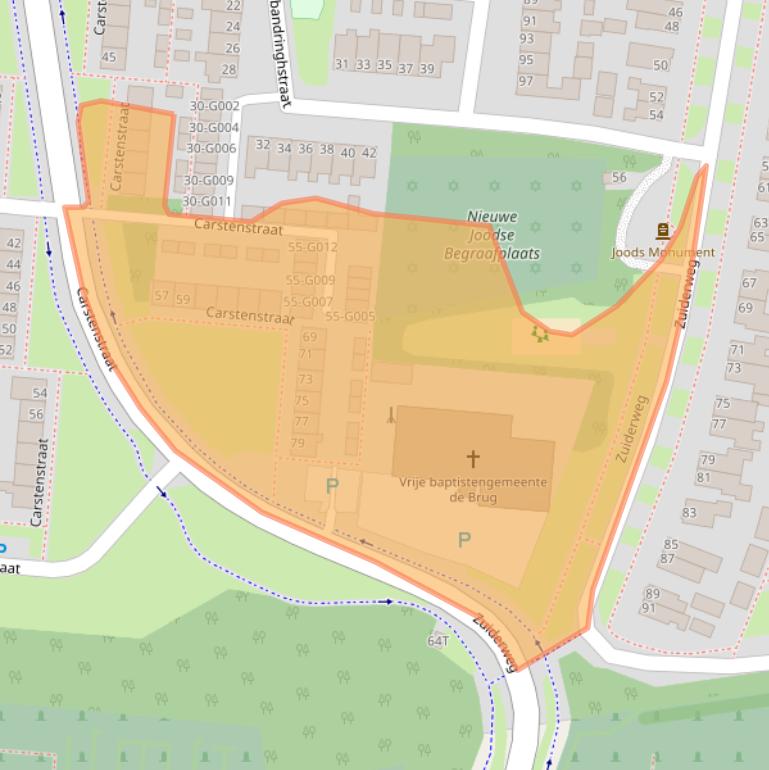 Kaart van postcodegebied 7907EB.