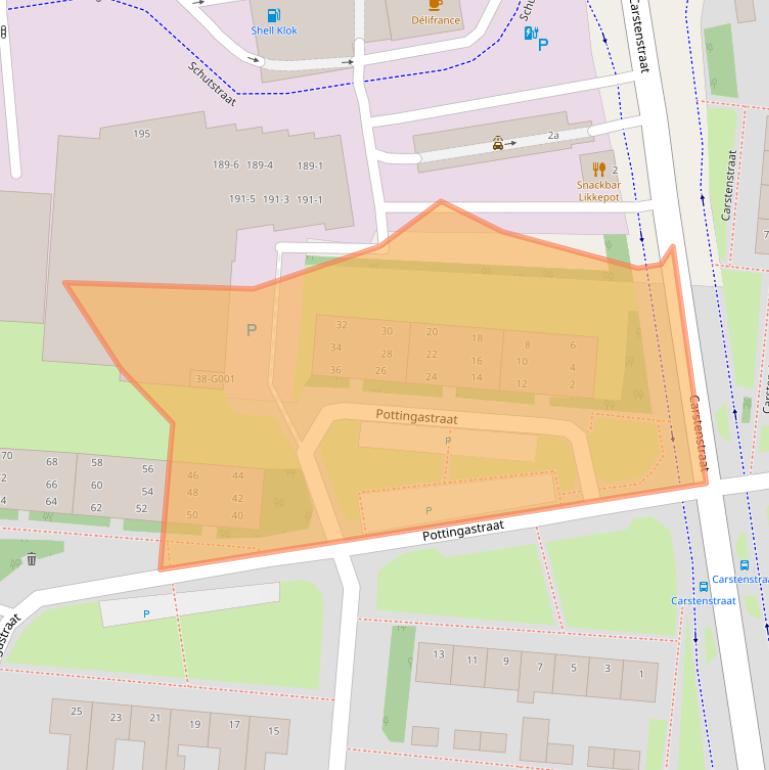 Kaart van postcodegebied 7907EJ.