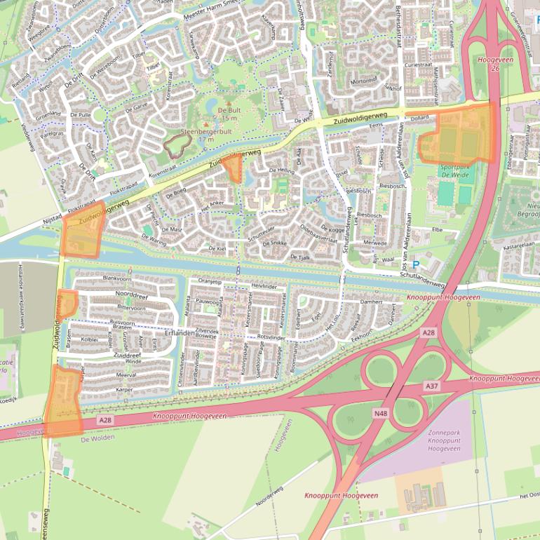 Kaart van postcodegebied 7908AC.