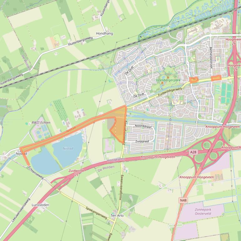 Kaart van postcodegebied 7908AD.