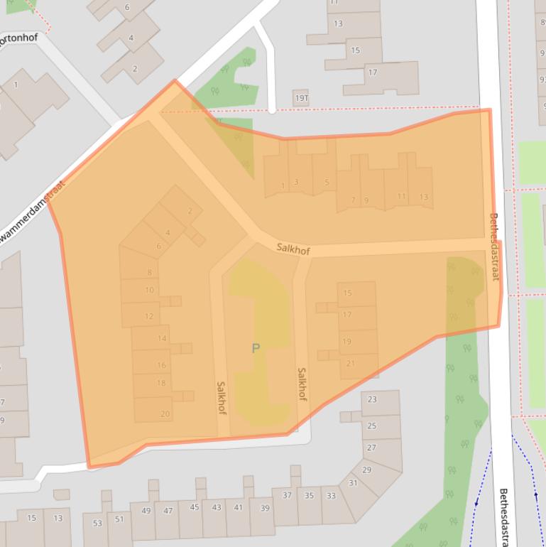 Kaart van postcodegebied 7908AL.