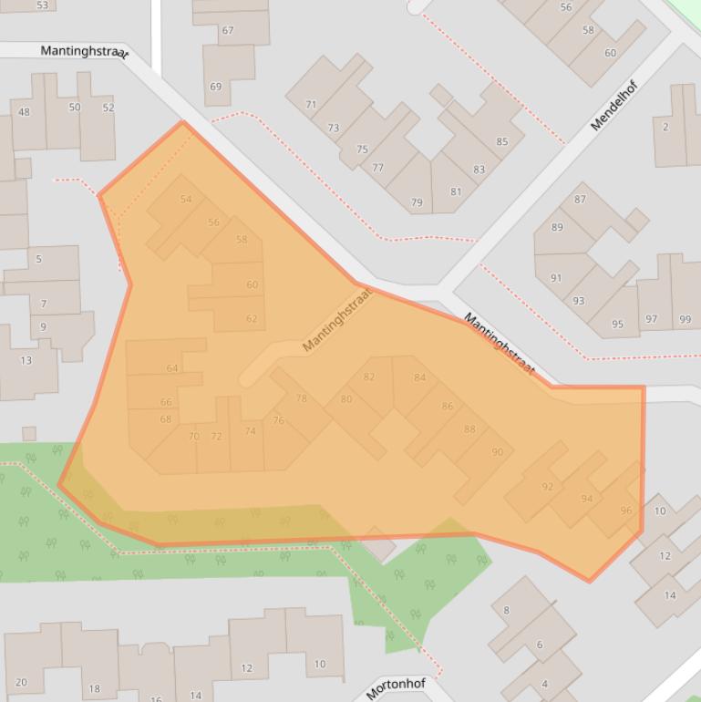 Kaart van postcodegebied 7908AZ.