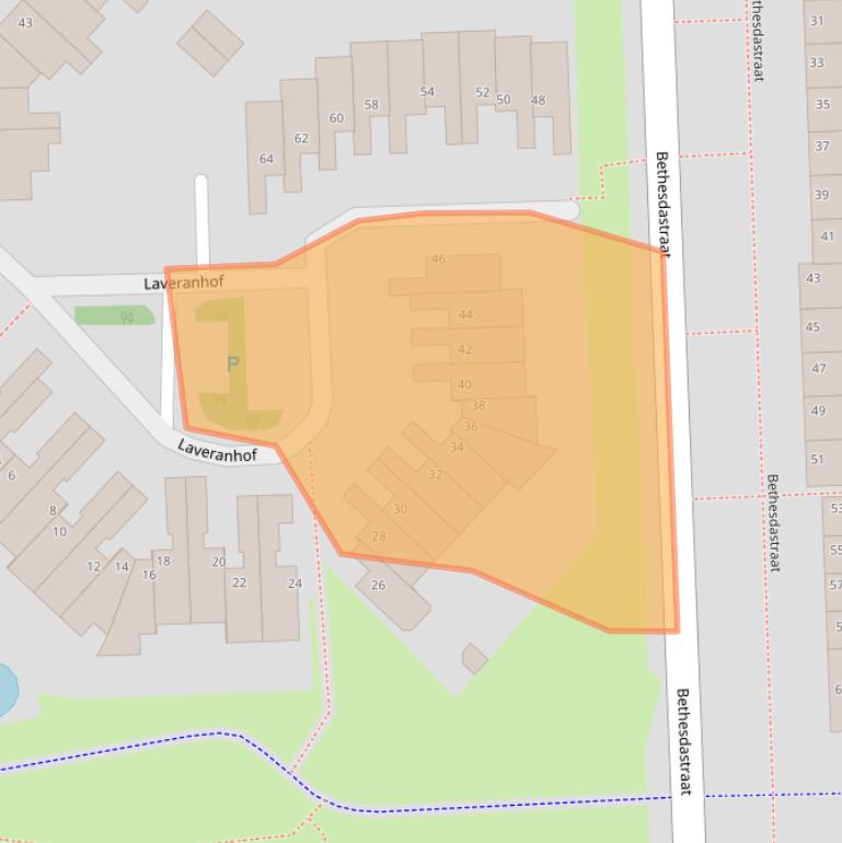 Kaart van postcodegebied 7908BE.