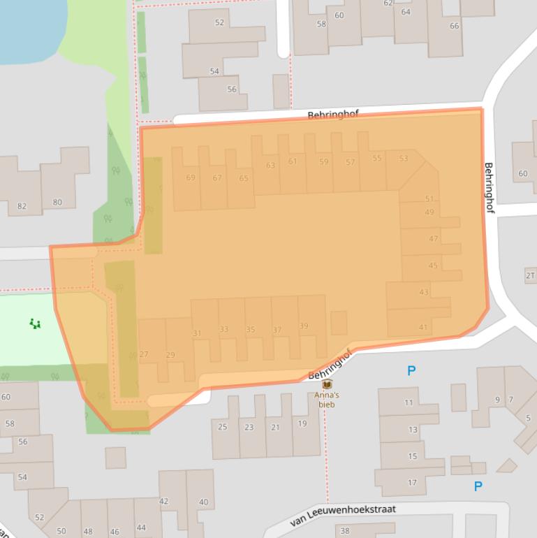 Kaart van postcodegebied 7908BT.