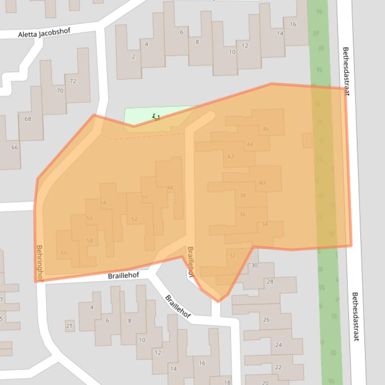 Kaart van postcodegebied 7908BW.