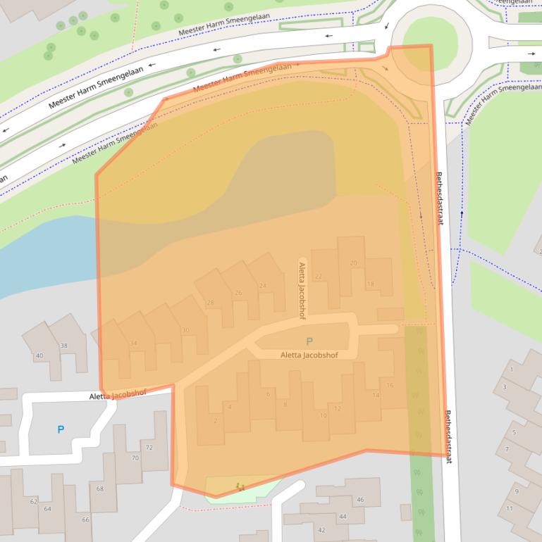 Kaart van postcodegebied 7908BX.
