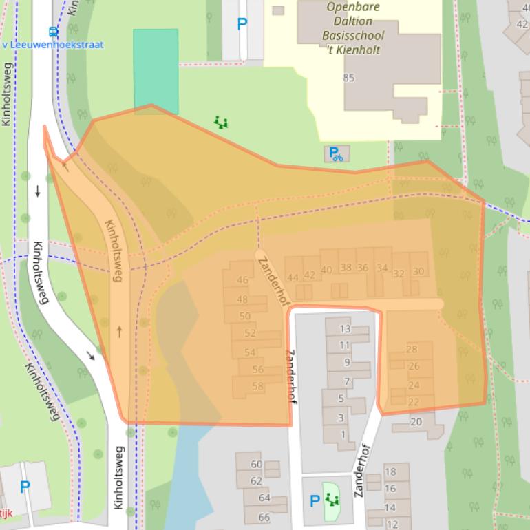 Kaart van postcodegebied 7908CB.