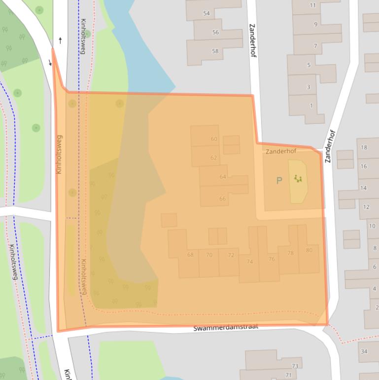 Kaart van postcodegebied 7908CC.