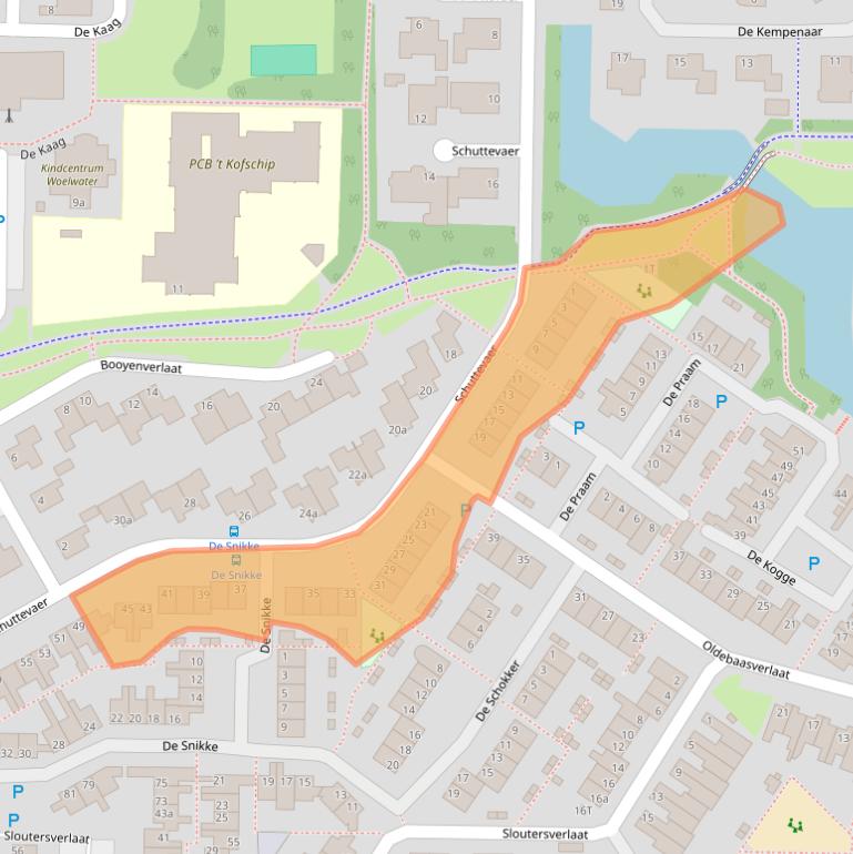 Kaart van postcodegebied 7908DB.