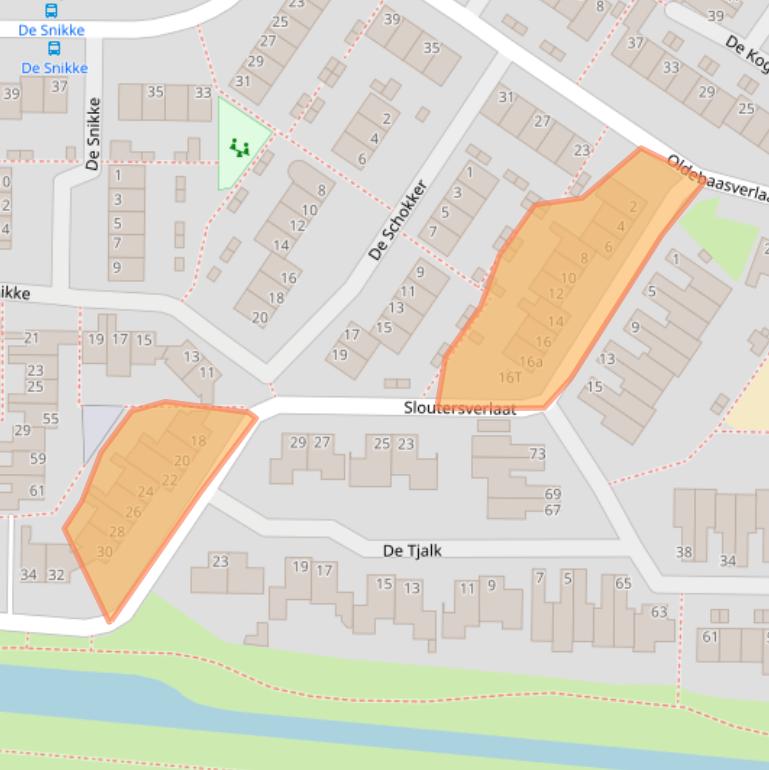 Kaart van postcodegebied 7908DC.