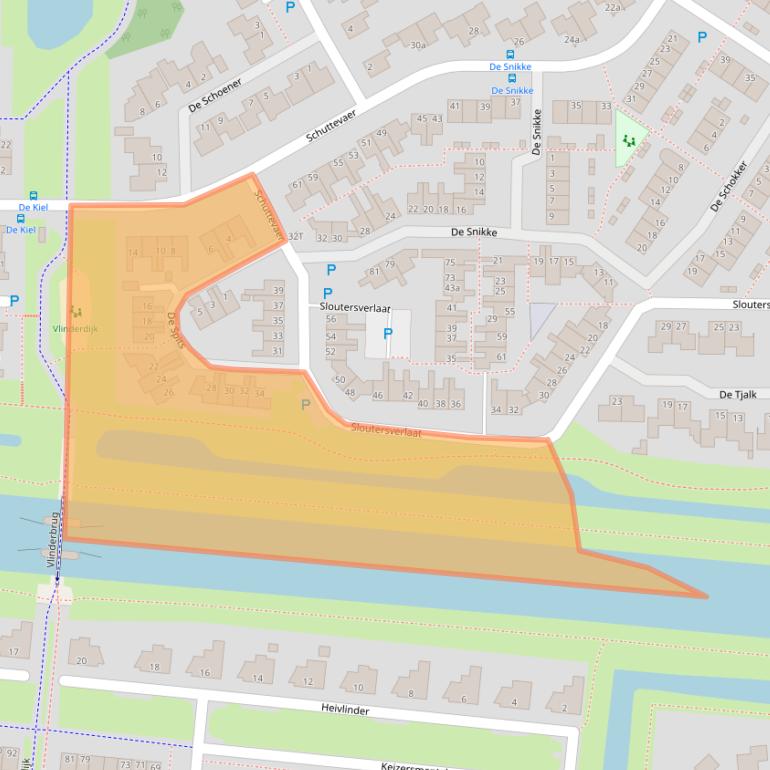 Kaart van postcodegebied 7908DH.