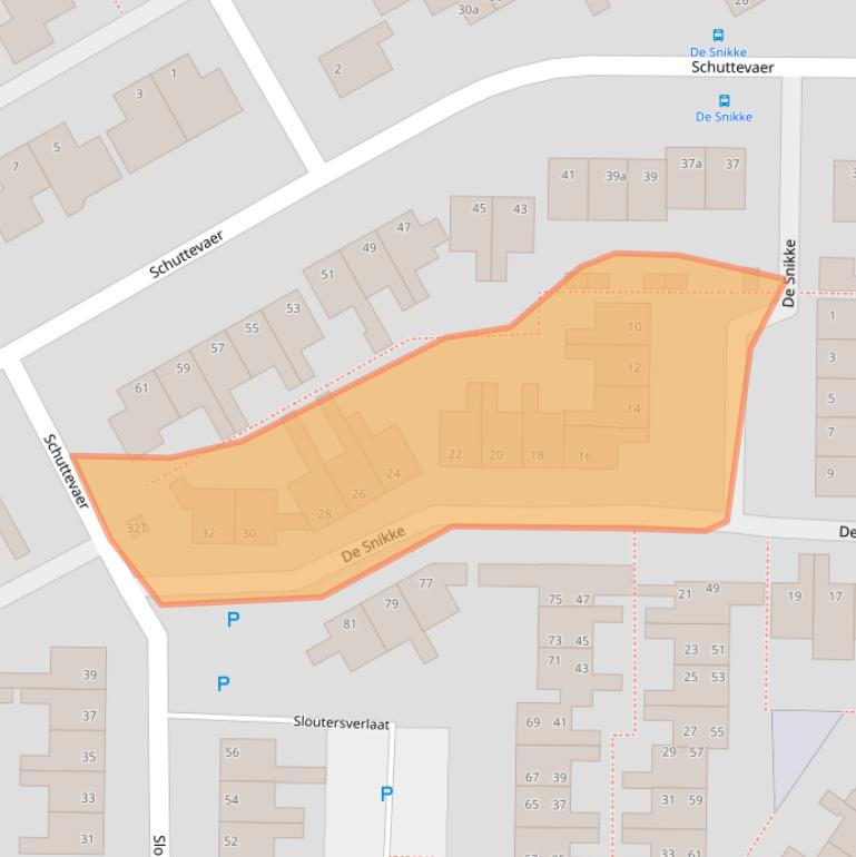 Kaart van postcodegebied 7908DK.