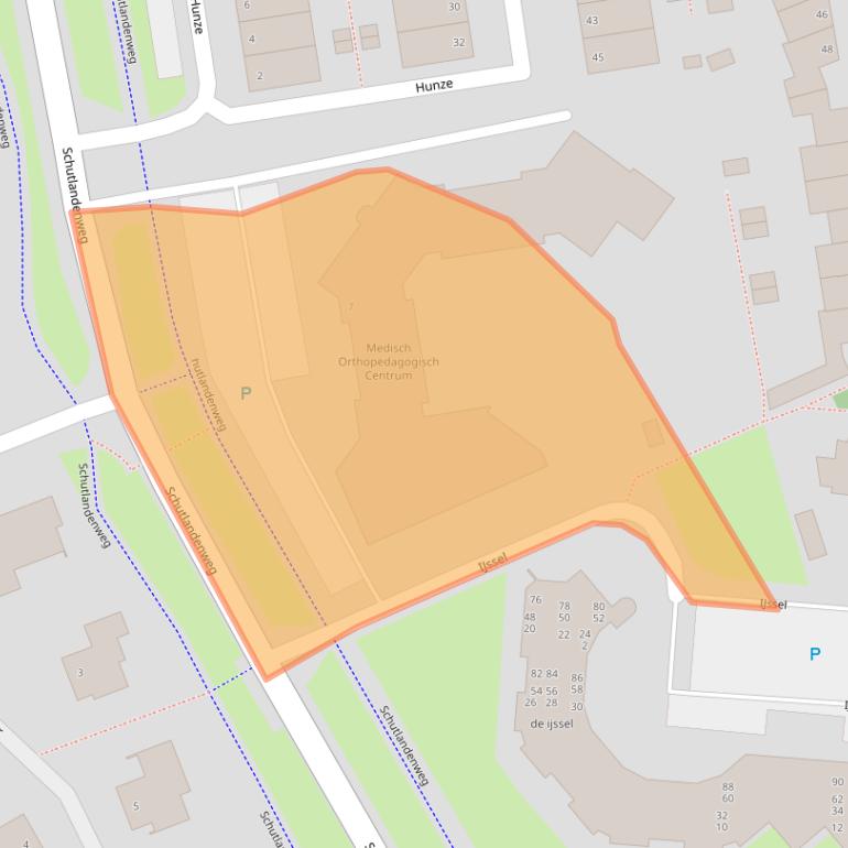 Kaart van postcodegebied 7908DX.