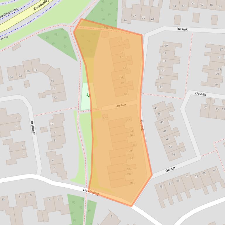 Kaart van postcodegebied 7908EK.