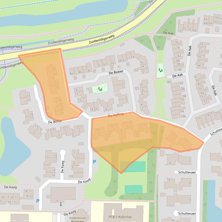 Kaart van postcodegebied 7908EP.