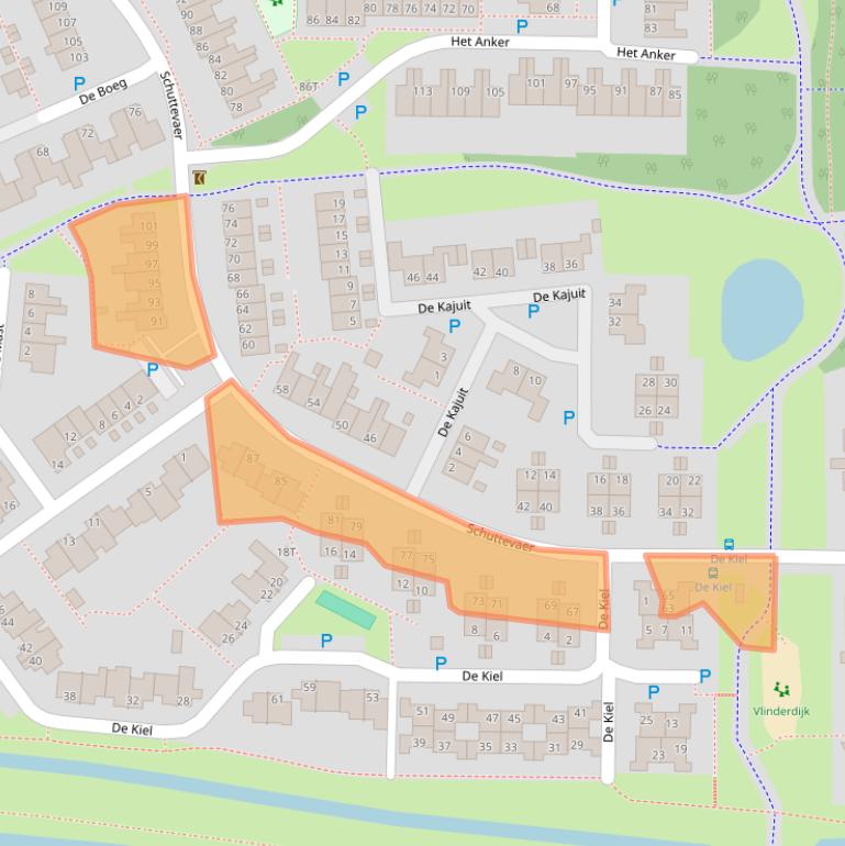 Kaart van postcodegebied 7908GB.
