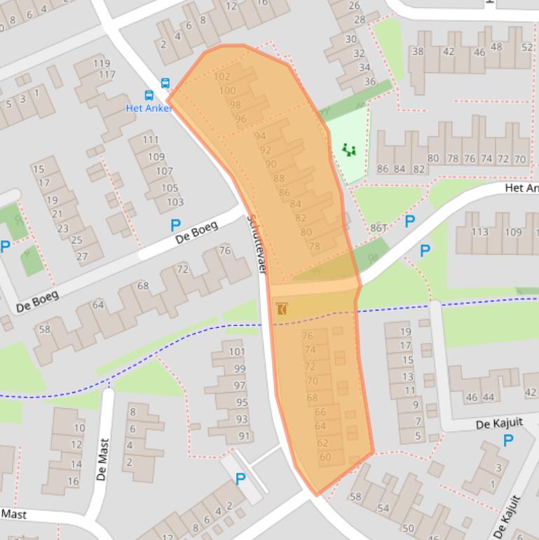 Kaart van postcodegebied 7908GD.