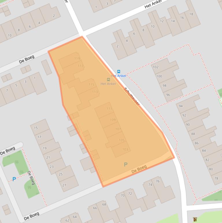 Kaart van postcodegebied 7908GE.