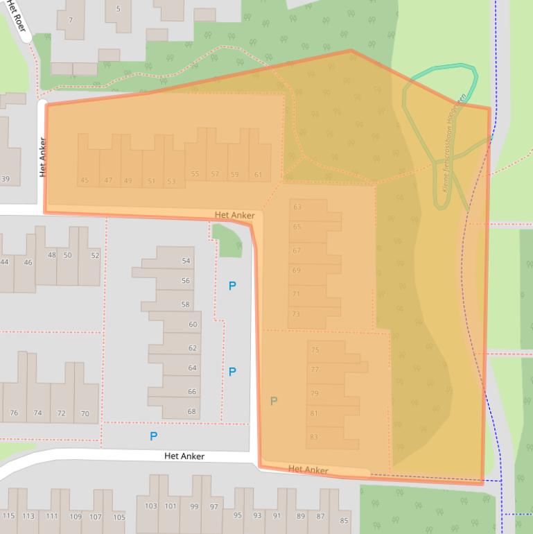 Kaart van postcodegebied 7908GL.