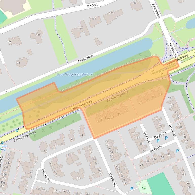 Kaart van postcodegebied 7908KC.