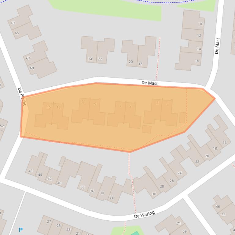 Kaart van postcodegebied 7908LJ.