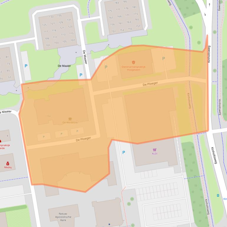 Kaart van postcodegebied 7908LL.