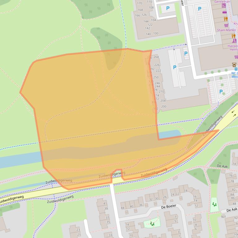 Kaart van postcodegebied 7908ND.