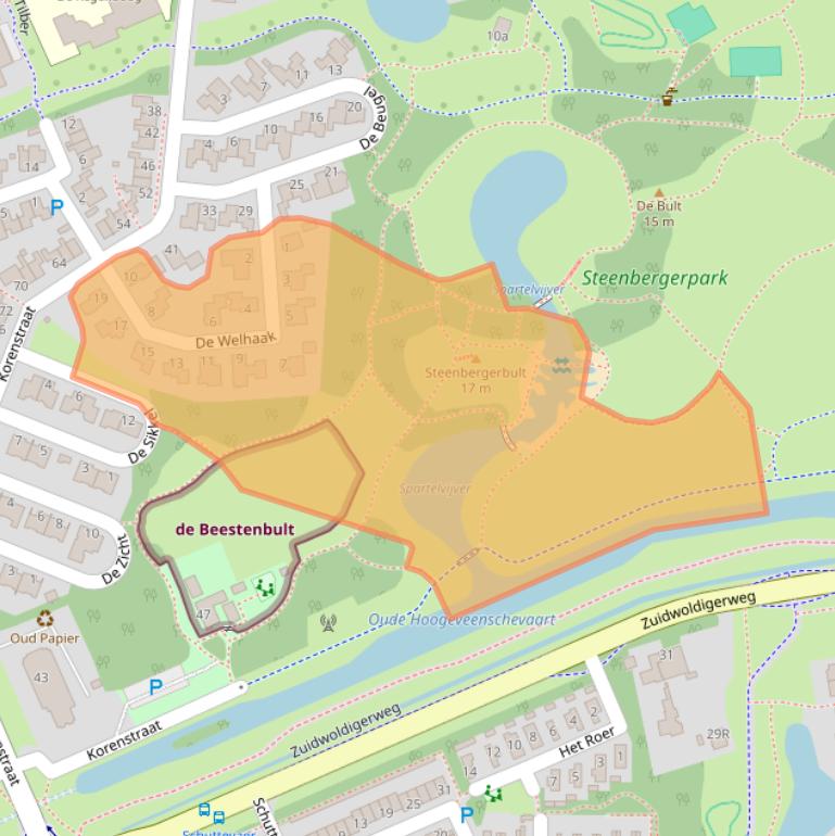 Kaart van postcodegebied 7908NH.