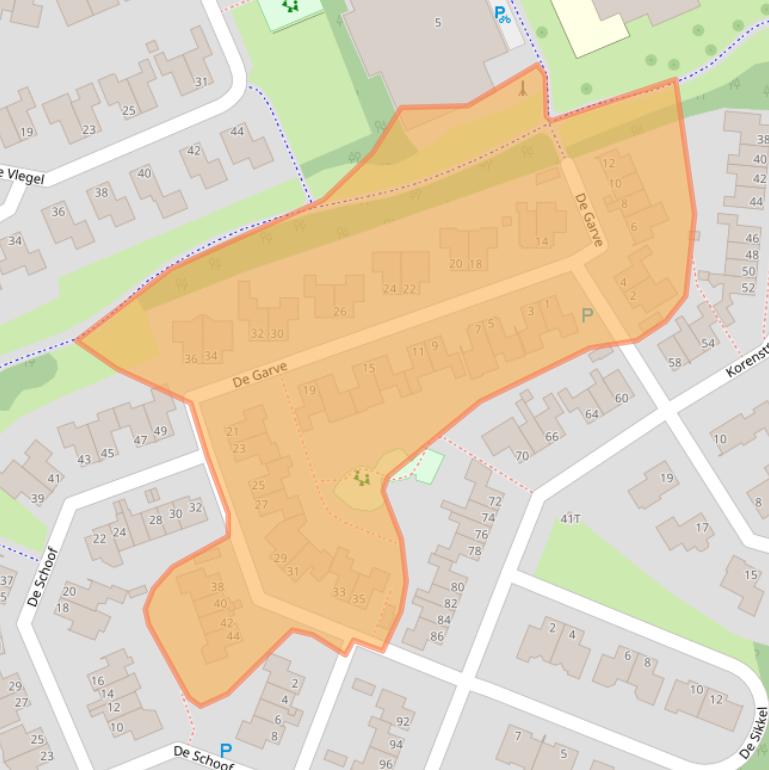 Kaart van postcodegebied 7908NJ.