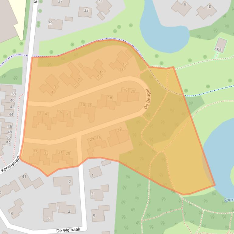 Kaart van postcodegebied 7908NK.