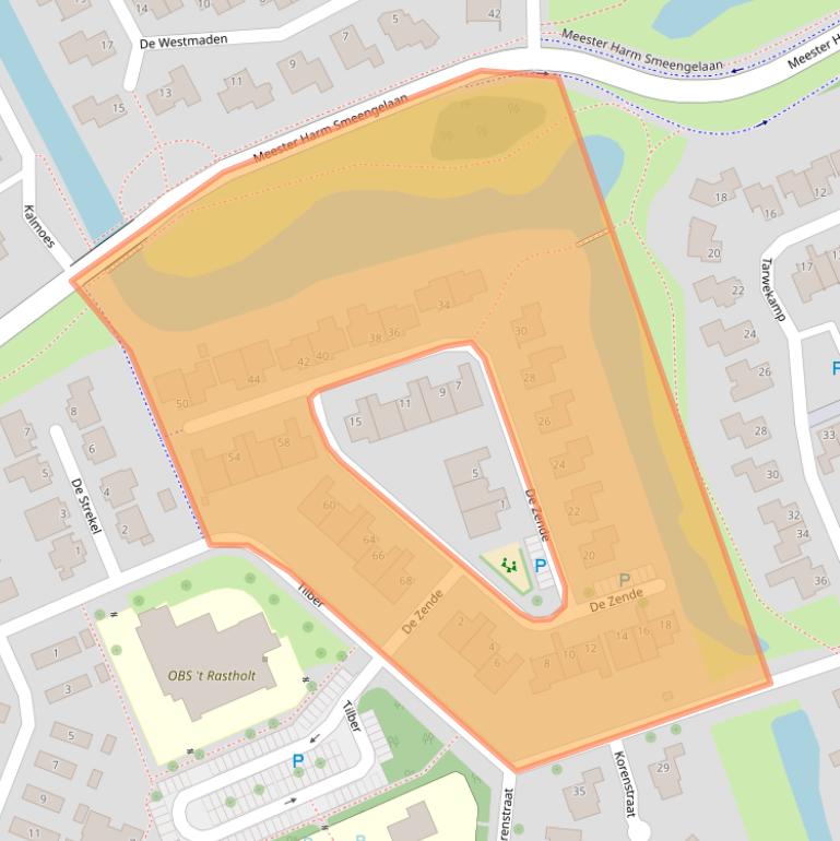 Kaart van postcodegebied 7908PA.