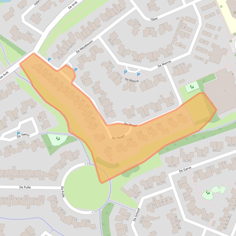 Kaart van postcodegebied 7908PJ.