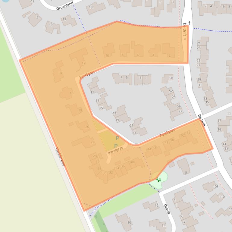 Kaart van postcodegebied 7908RE.