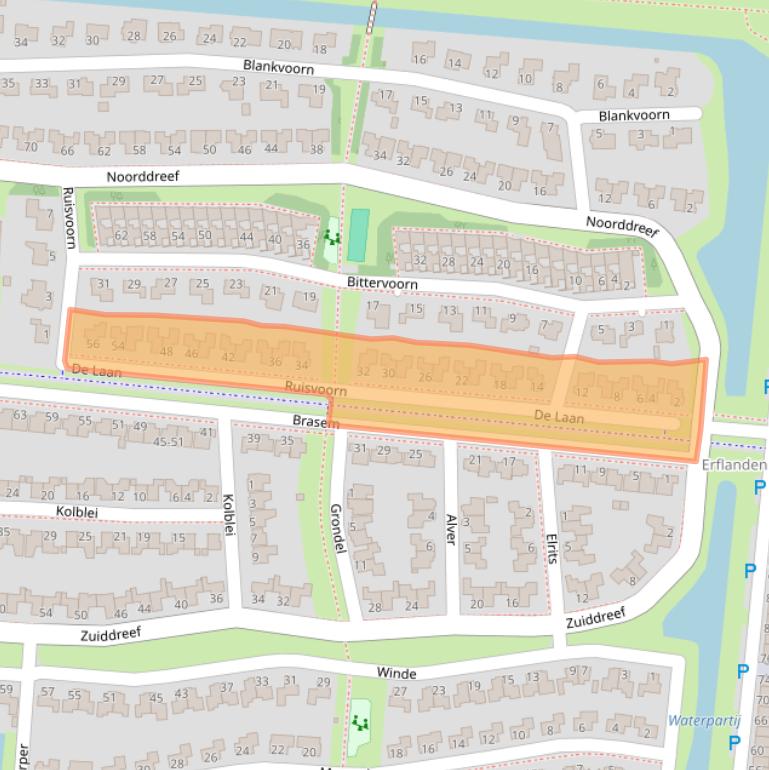 Kaart van postcodegebied 7908VE.