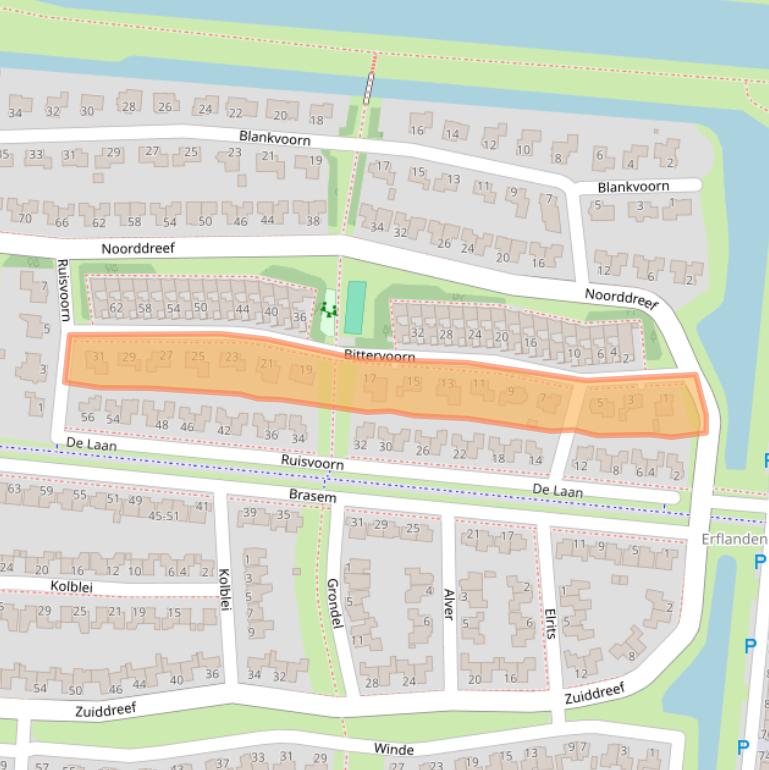 Kaart van postcodegebied 7908VG.