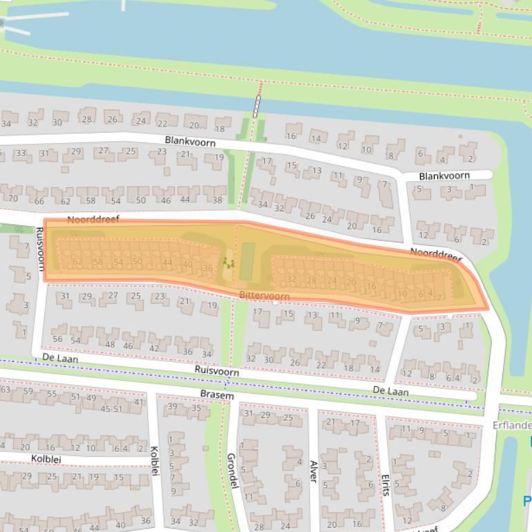 Kaart van postcodegebied 7908VH.