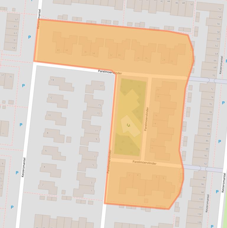Kaart van postcodegebied 7908VZ.