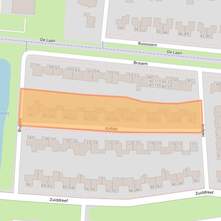 Kaart van postcodegebied 7908WE.