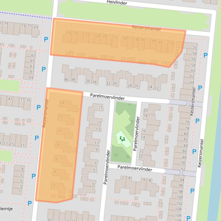 Kaart van postcodegebied 7908XB.