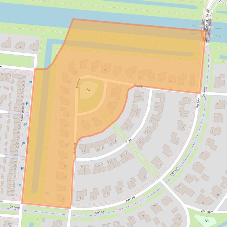 Kaart van postcodegebied 7908XE.