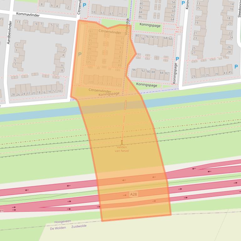 Kaart van postcodegebied 7908XP.