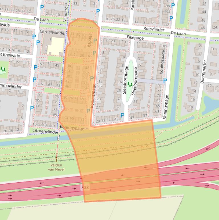 Kaart van postcodegebied 7908XR.
