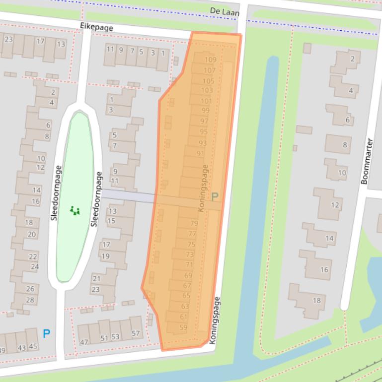 Kaart van postcodegebied 7908XW.