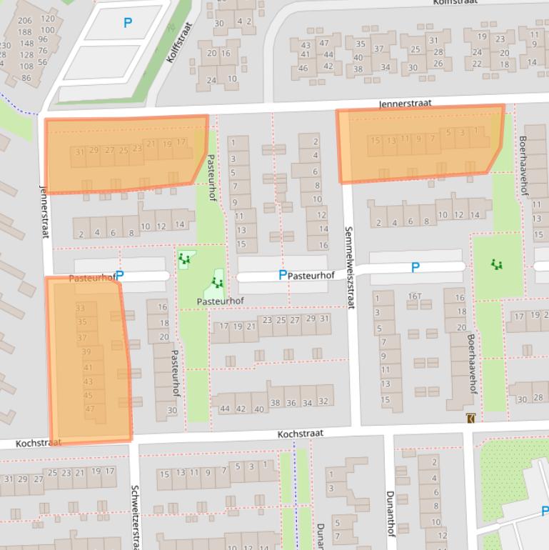 Kaart van postcodegebied 7909AB.