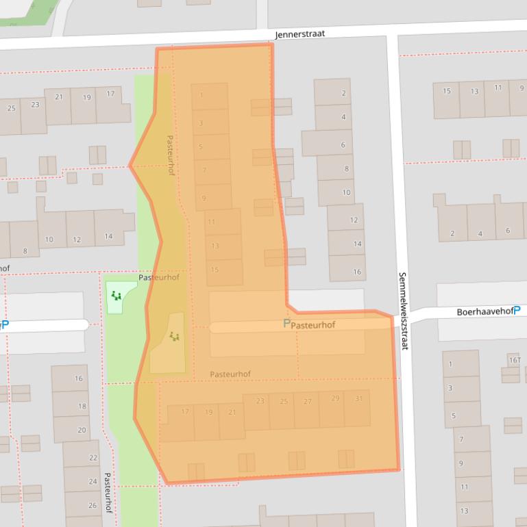 Kaart van postcodegebied 7909AC.