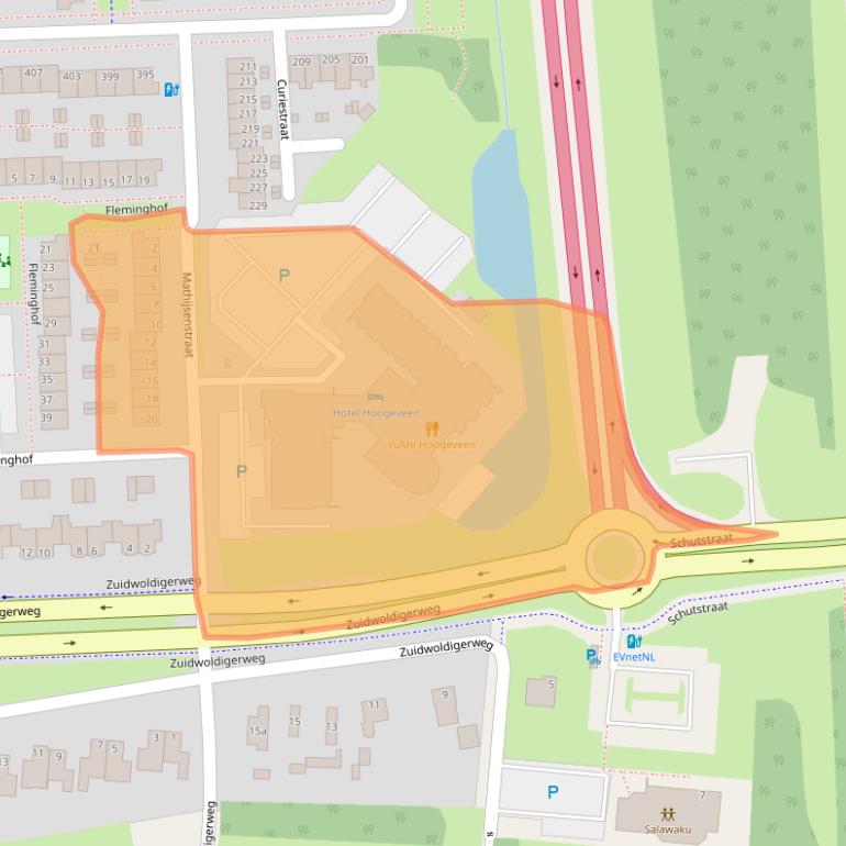 Kaart van postcodegebied 7909AP.