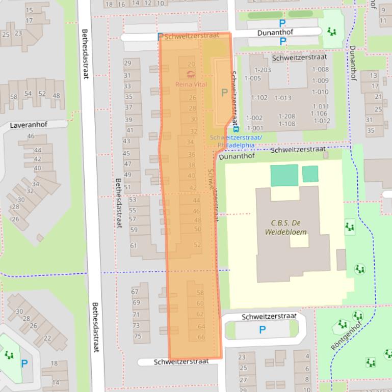 Kaart van postcodegebied 7909AX.
