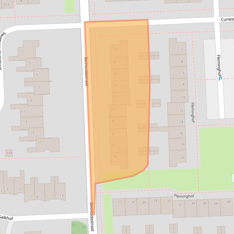 Kaart van postcodegebied 7909BC.